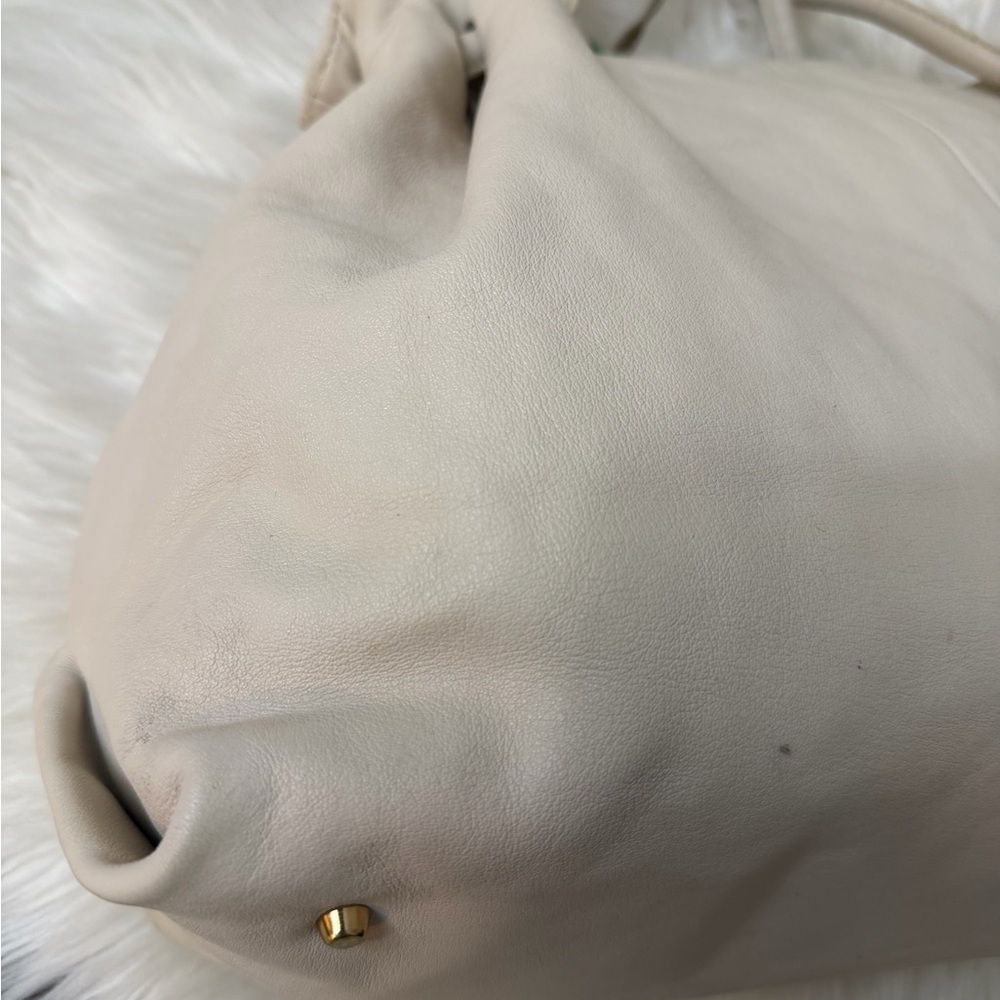 Furla Ivory Shoulder Bag with Gold Accents - Picture 7 of 15